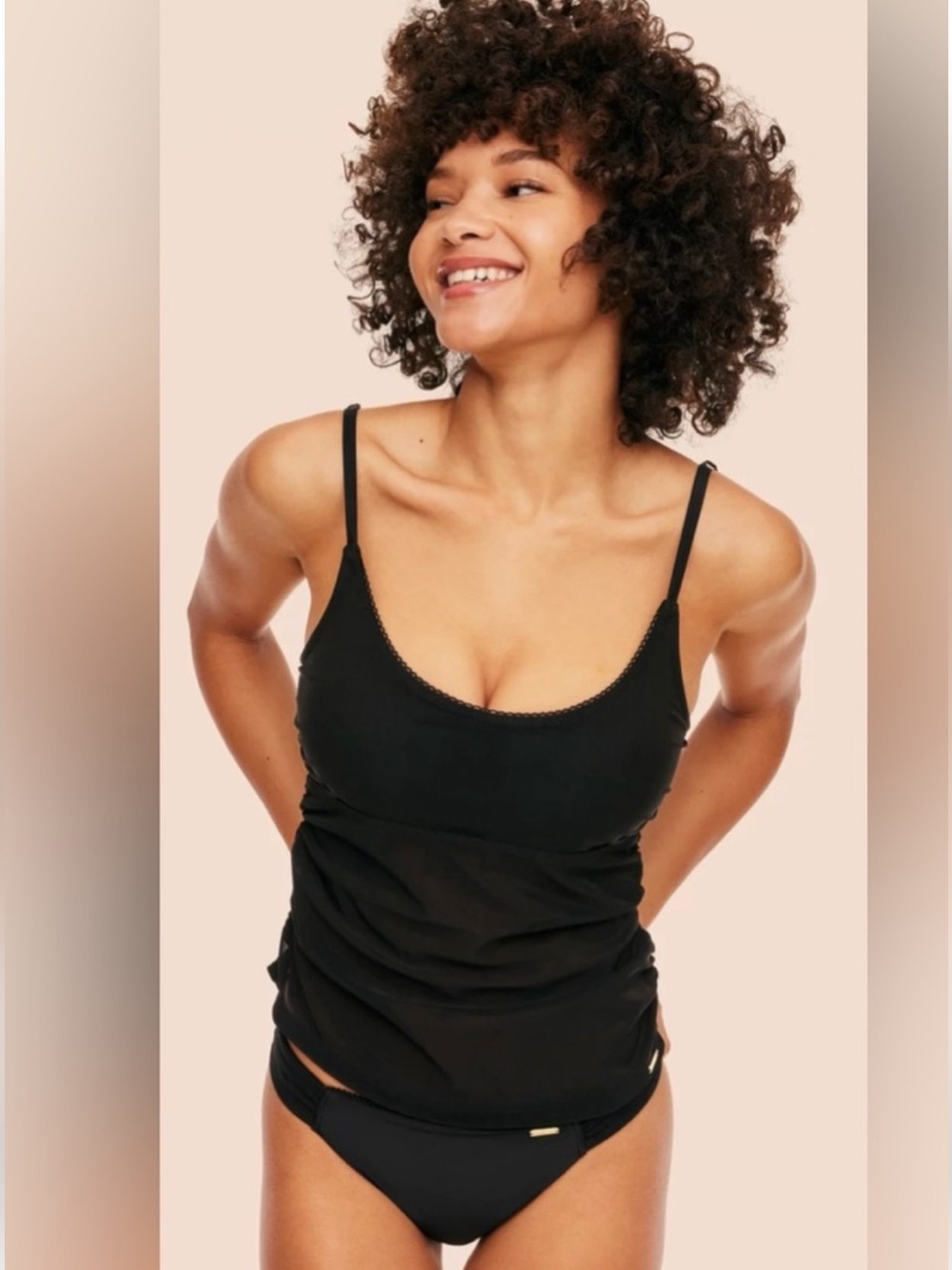 Adore Me Marseille Black Tankini Set